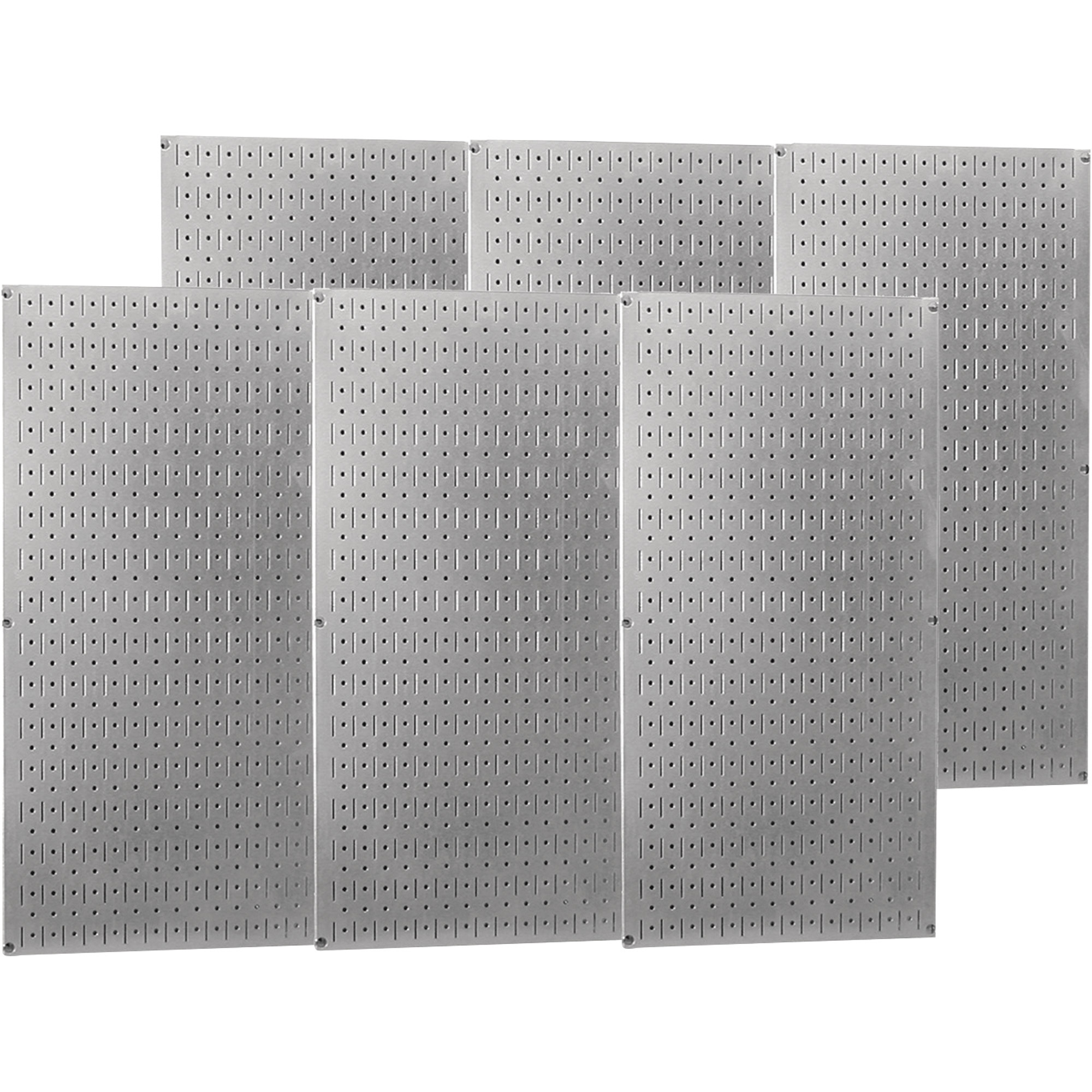 Wall Control Industrial Metal Pegboard - 16in. x 32in. Panels, 20-Gauge Galvanized Steel, 56 Lb. Capacity, Model# 35-P-3296GV